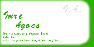 imre agocs business card